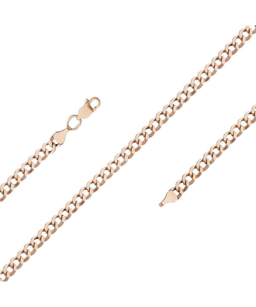 Zelta ķēdīte "Curb" 3,3mm - Goldinga