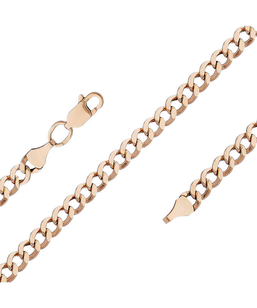 Zelta ķēdīte "Curb" 5,1mm - Goldinga