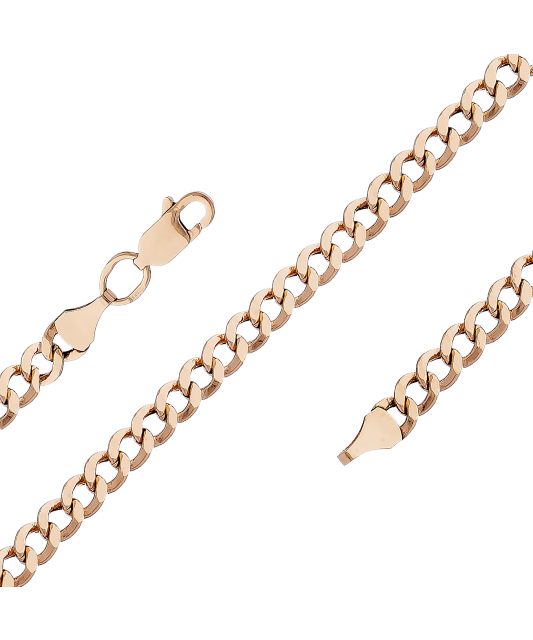 Zelta ķēdīte "Curb" 5,1mm - Goldinga