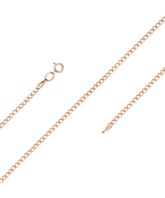 Zelta ķēdīte "Curb" 2mm - Goldinga