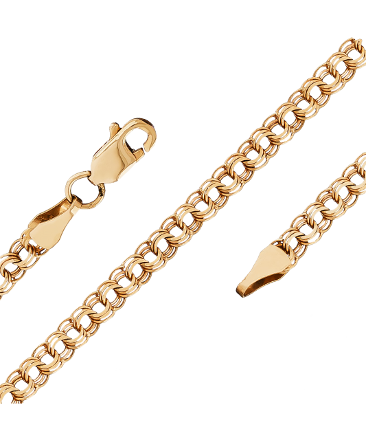 Zelta ķēdīte "Bismark" 3,9mm - Goldinga