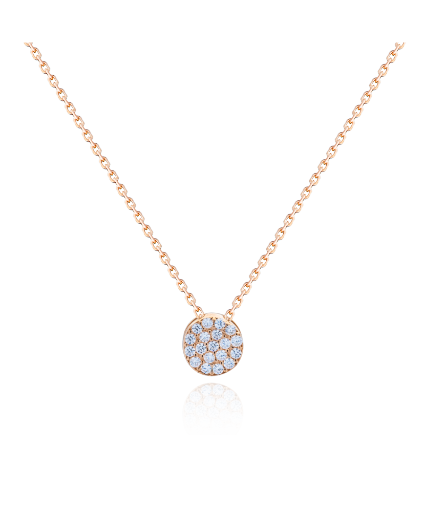 Золотая цепочка с подвеской из циркона