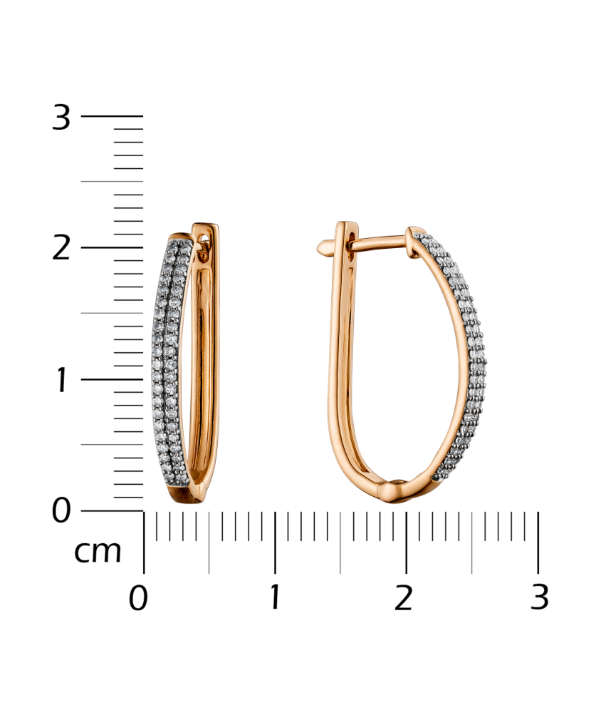 Золотые серьги с бриллиантами