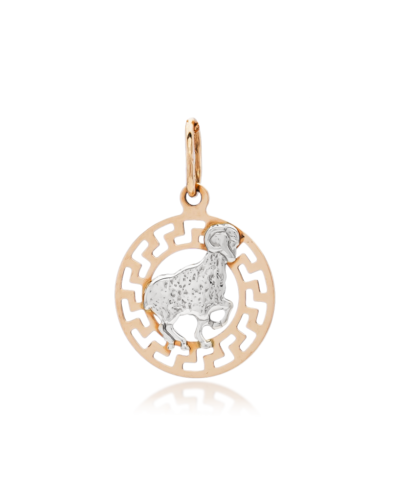 Золотой подвеска "овен"