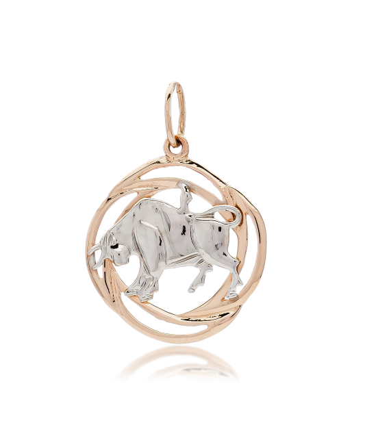 Золотой подвеска "Телец"