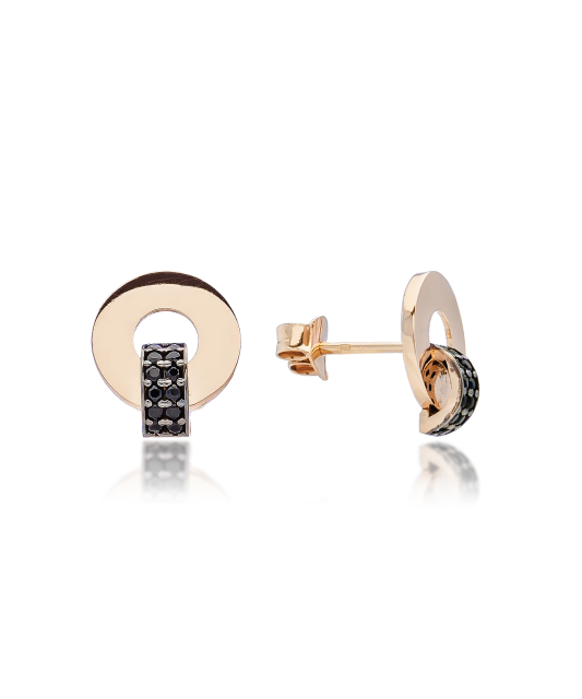 Zelta auskari ar cirkonijiem - Goldinga