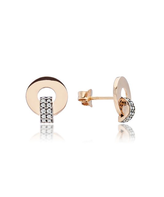 Zelta auskari ar cirkonijiem - Goldinga