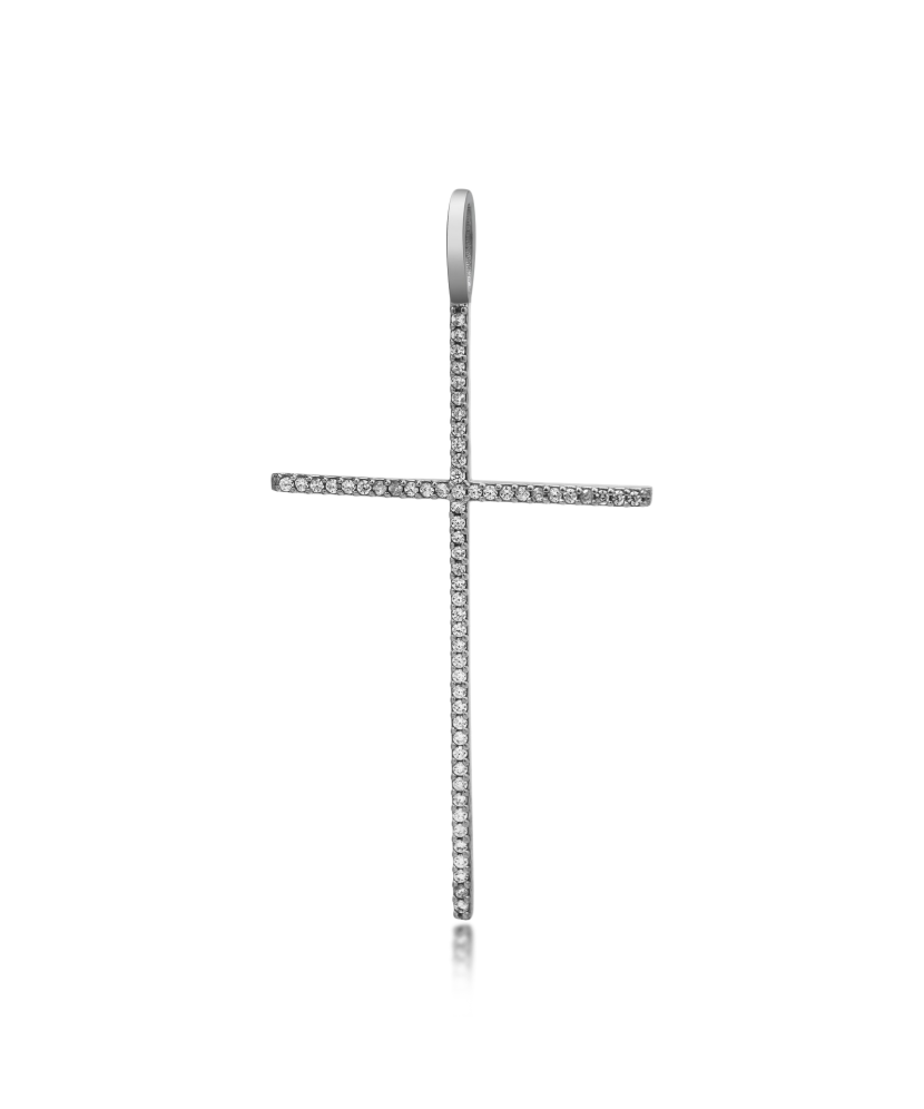 Серебряный подвеска с цирконами