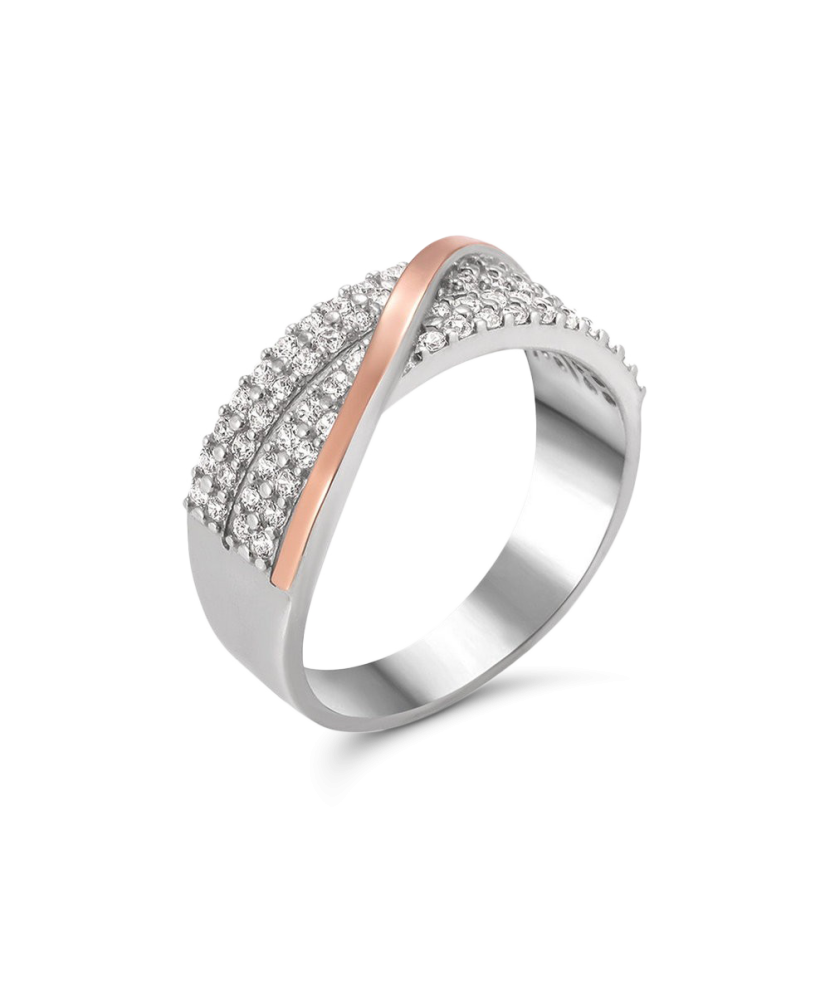 Sudraba apzeltīts gredzens ar cirkonijiem - Goldinga