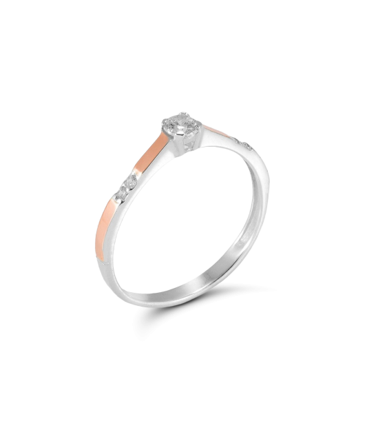 Sudraba apzeltīts gredzens ar cirkonijiem - Goldinga