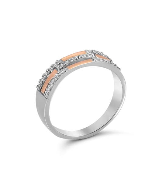 Кольцо из позолоченного серебра с цирконами