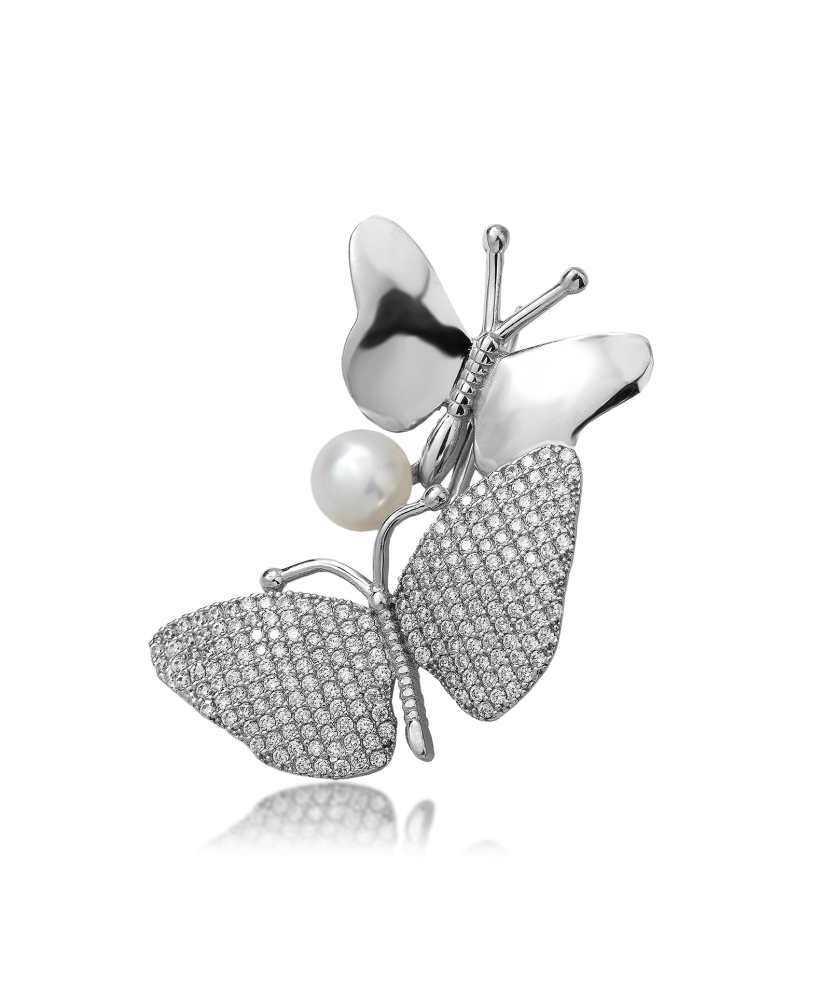 Sudraba sakta ar pērli un cirkonijiem - Goldinga