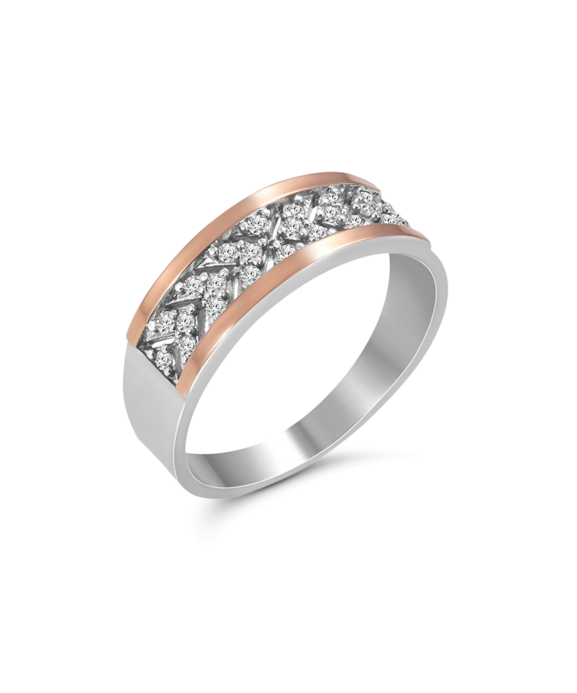 Sudraba apzeltīts gredzens ar cirkonijiem - Goldinga