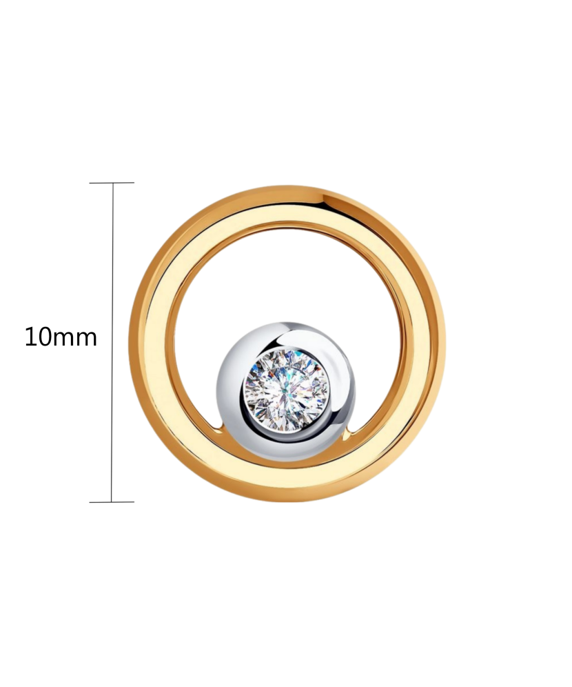 Zelta piekariņš ar cirkoniju - Goldinga