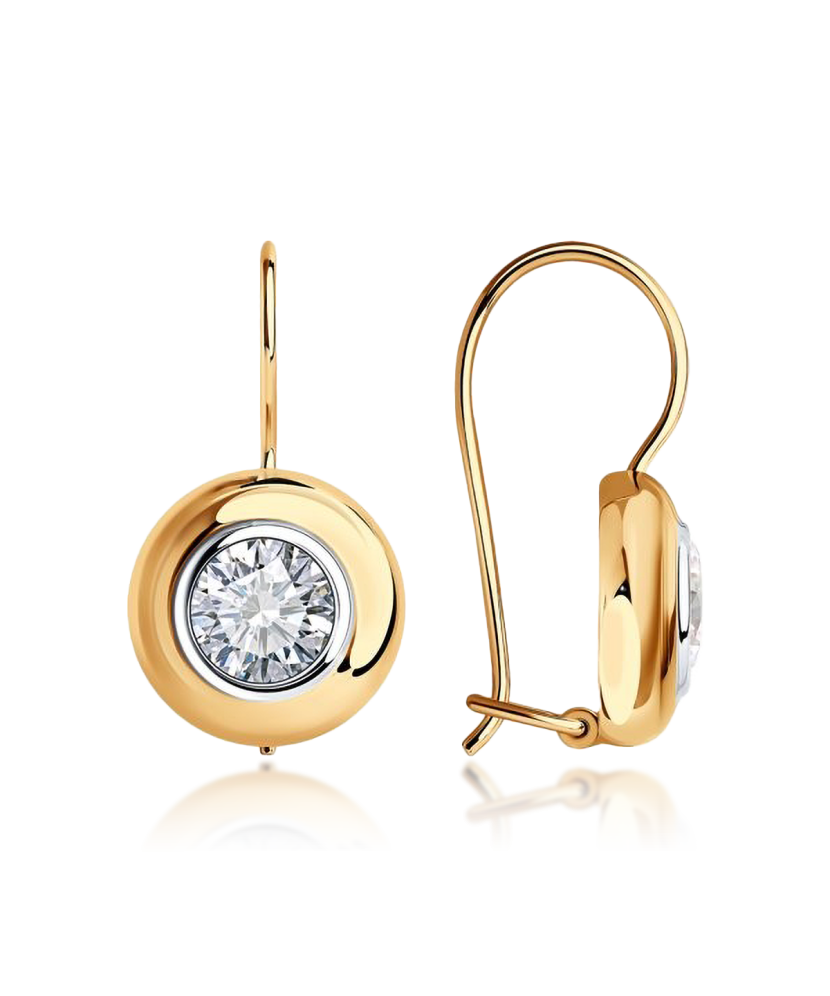 Zelta auskari ar cirkonijiem - Goldinga