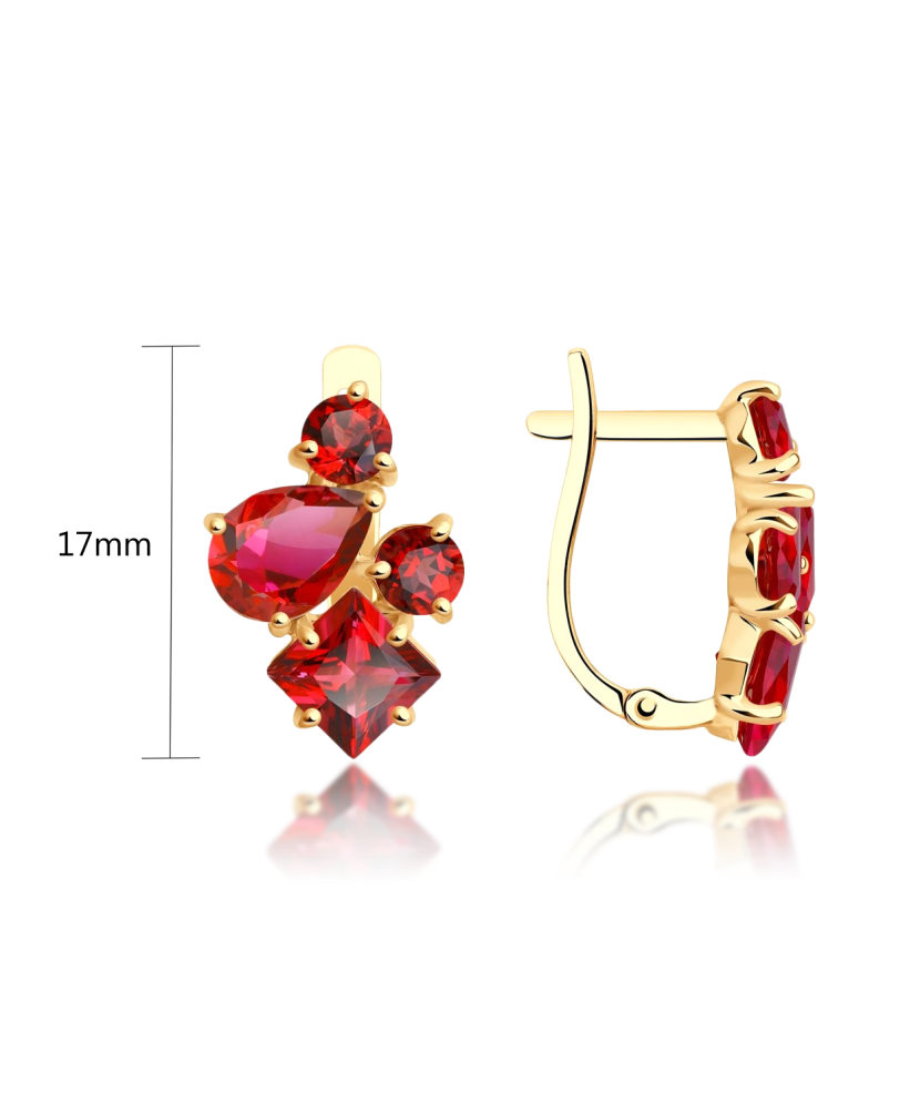 Золотые серьги с топазами