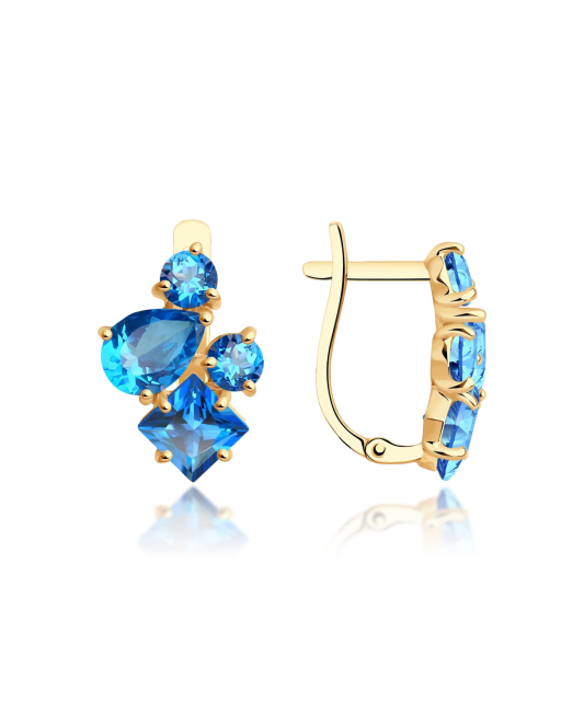 Zelta auskari ar topāziem - Goldinga