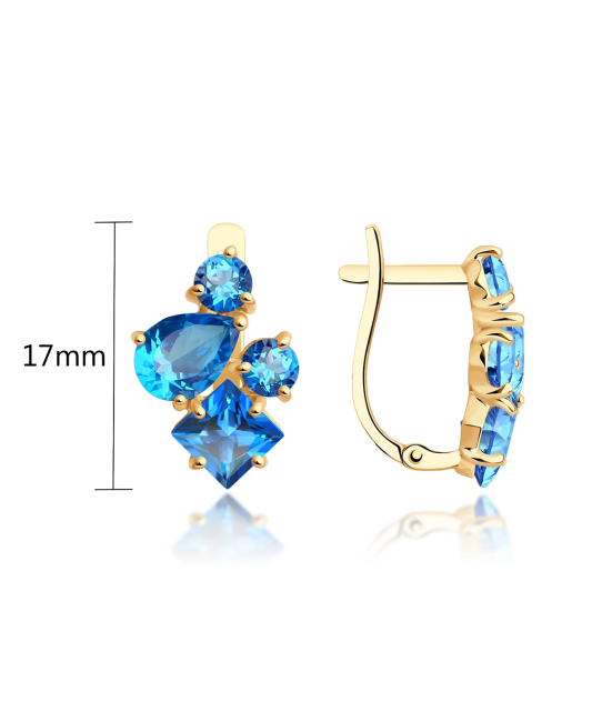 Zelta auskari ar topāziem - Goldinga