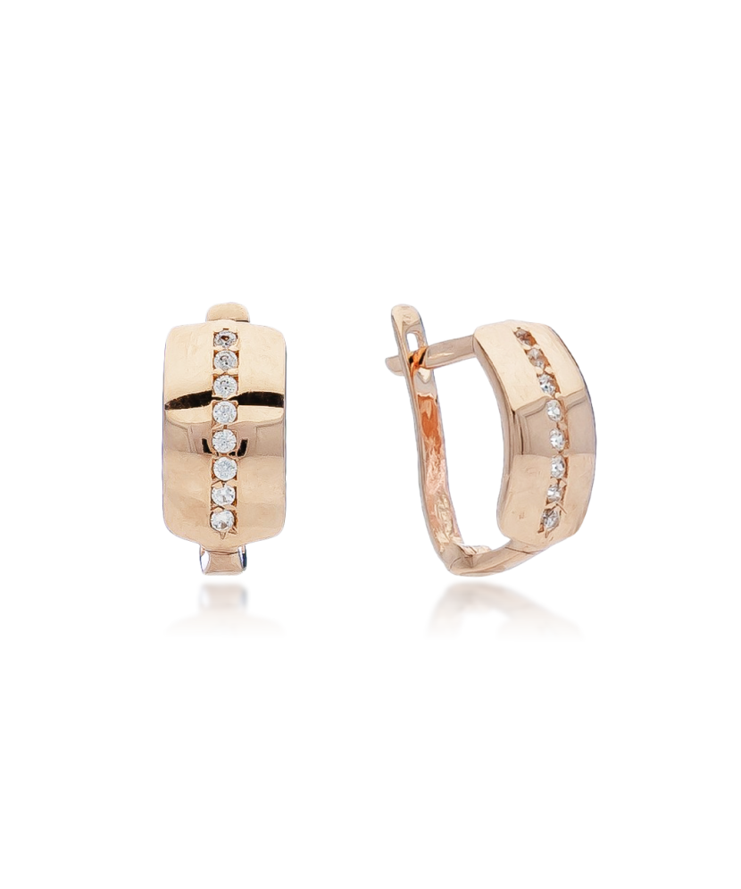 Zelta auskari ar cirkonijiem - Goldinga