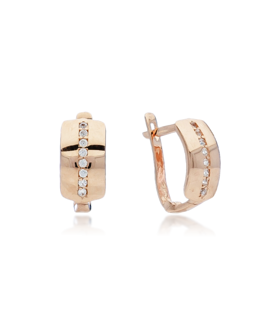 Zelta auskari ar cirkonijiem - Goldinga