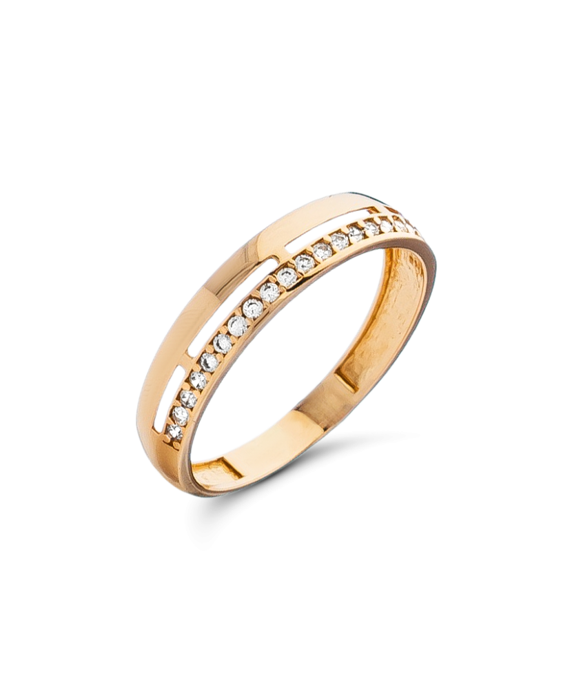 Zelta gredzens ar cirkonijiem - Goldinga