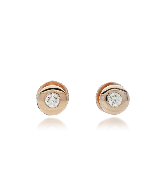 Zelta auskari ar briljantu - Goldinga