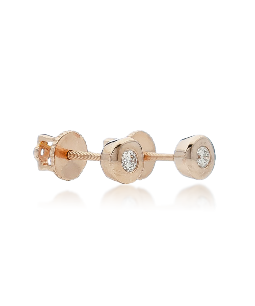 Zelta auskari ar briljantu - Goldinga