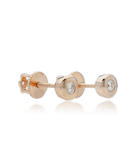 Zelta auskari ar briljantu - Goldinga