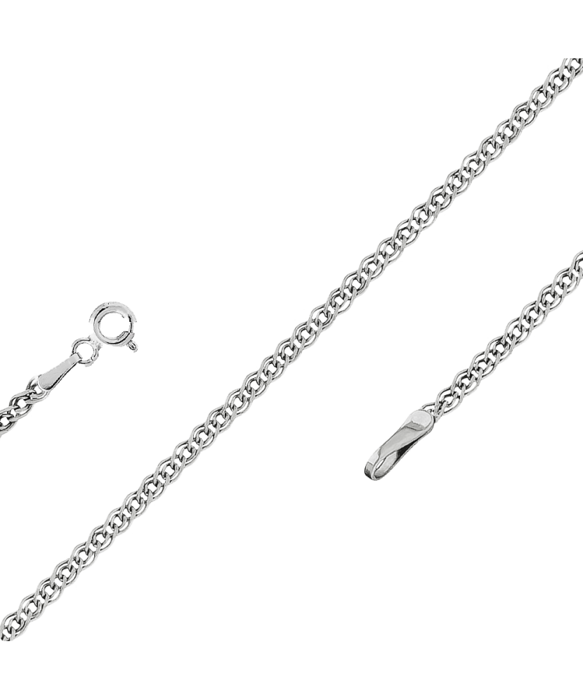 Sudraba ķēdīte ar rodija pārklājumu "Mona Liza" 2.4mm - Goldinga