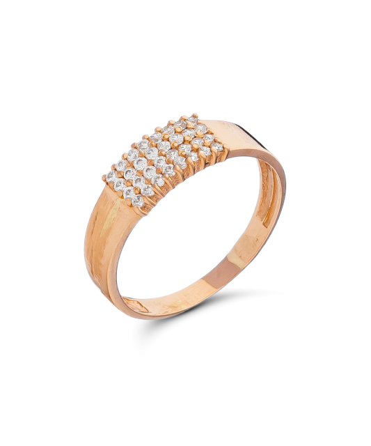 Zelta gredzens ar cirkonijiem - Goldinga