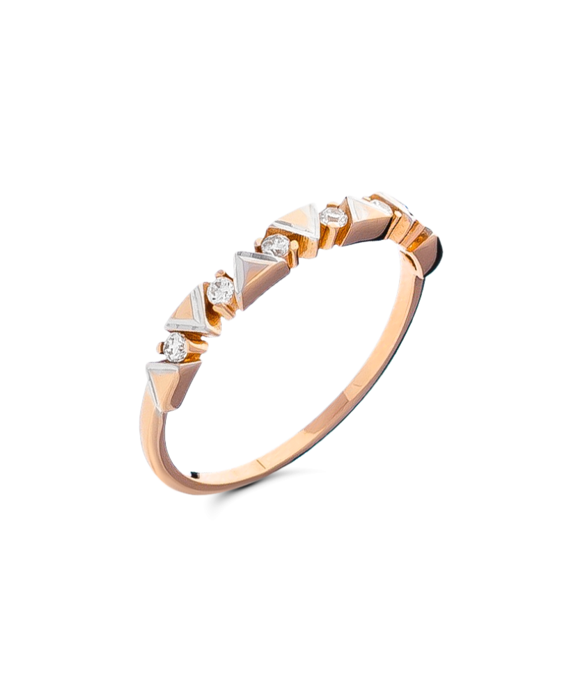 Zelta gredzens ar cirkonijiem - Goldinga