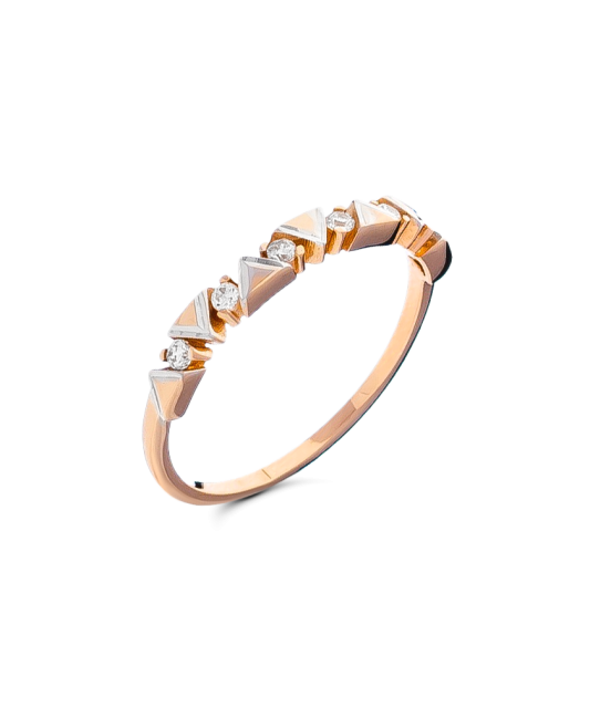 Золотое кольцо с цирконами