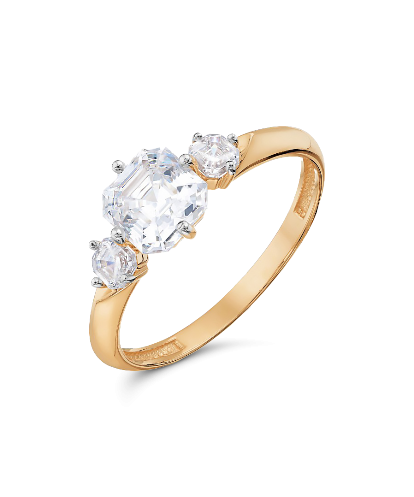 Zelta gredzens ar kristāliem - Goldinga