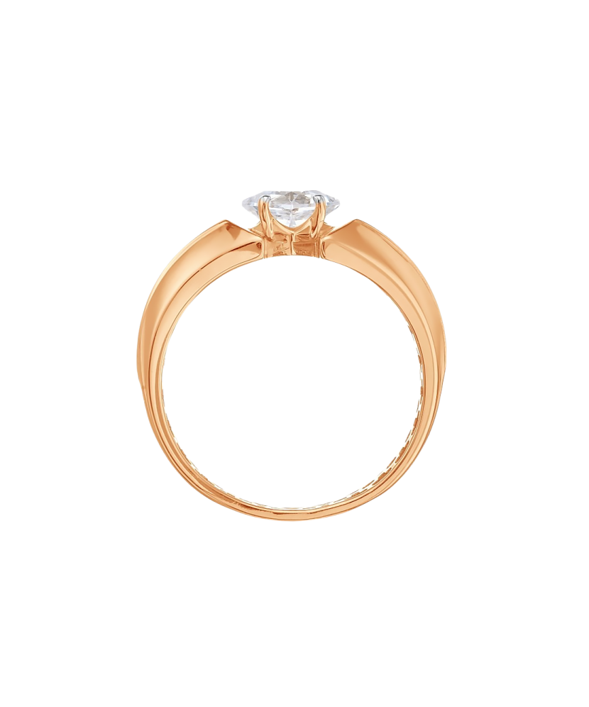 Zelta gredzens ar kristālu - Goldinga