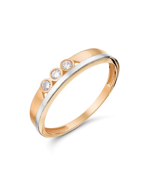 Zelta gredzens ar cirkonijiem - Goldinga