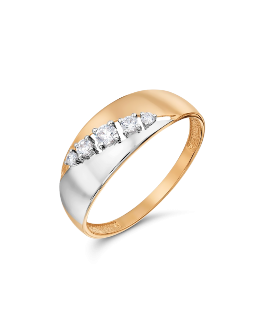 Zelta gredzens ar cirkonijiem - Goldinga