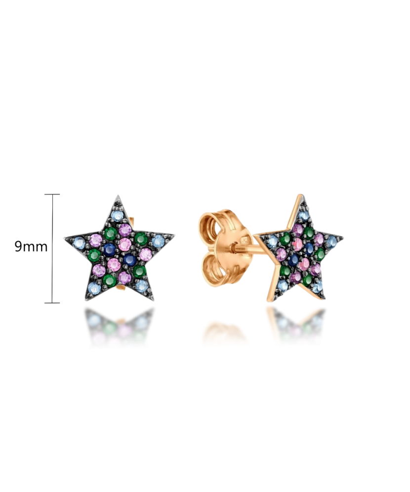 Zelta auskari ar cirkonijiem - Goldinga