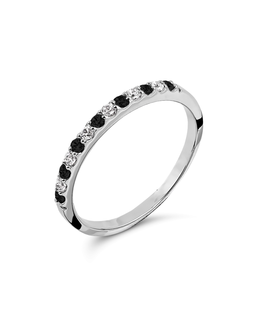 Baltā zelta gredzens ar cirkonijiem - Goldinga