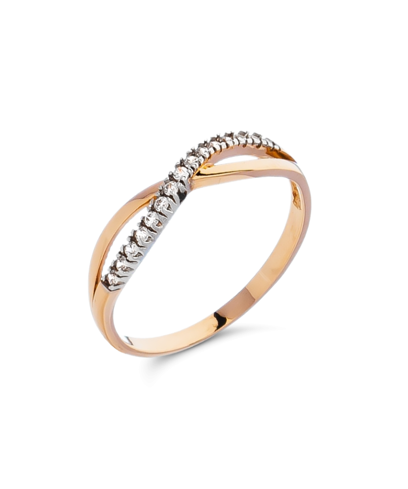 Zelta gredzens ar cirkonijiem - Goldinga