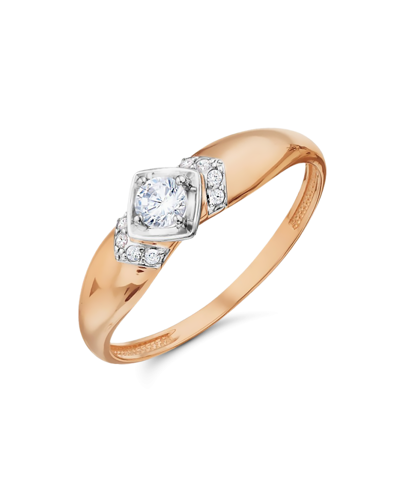 Золотое кольцо с цирконами