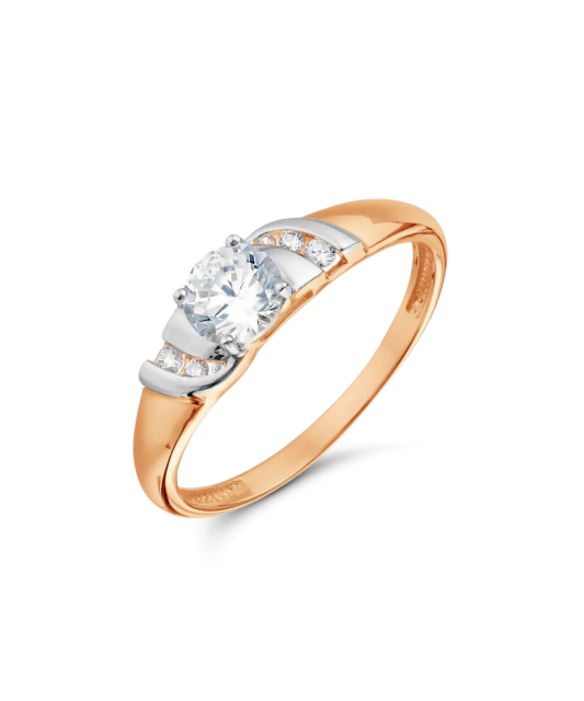 Zelta gredzens ar cirkonijiem - Goldinga