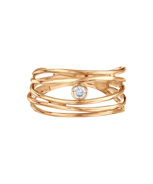 Zelta gredzens ar cirkoniju - Goldinga