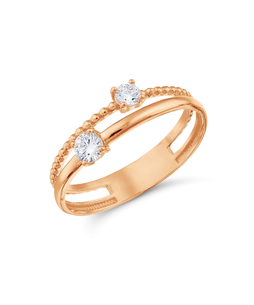 Zelta gredzens ar cirkonijiem - Goldinga