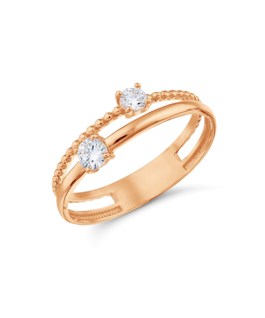 Zelta gredzens ar cirkonijiem - Goldinga