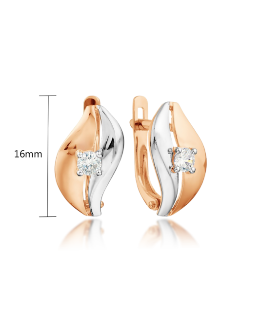 Zelta auskari ar cirkoniju - Goldinga