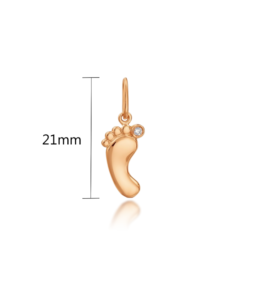 Zelta piekariņš ar cirkoniju "Pēdiņa" - Goldinga