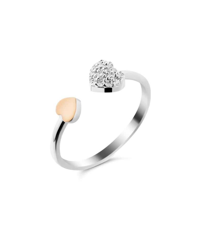 Sudraba apzeltīts gredzens ar cirkonijiem - Goldinga