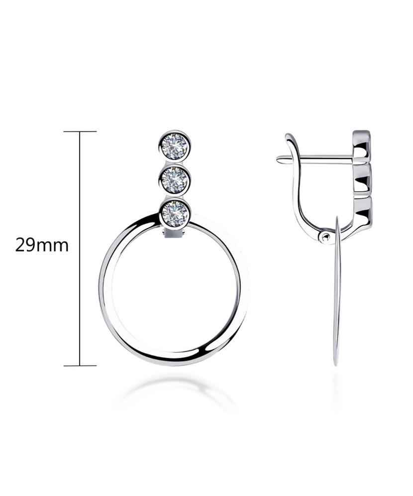 Sudraba auskari ar cirkonijiem - Goldinga