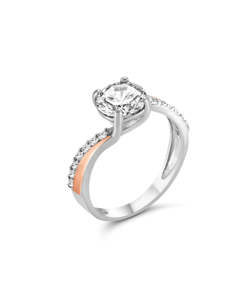 Sudraba apzeltīts gredzens ar cirkonijiem - Goldinga