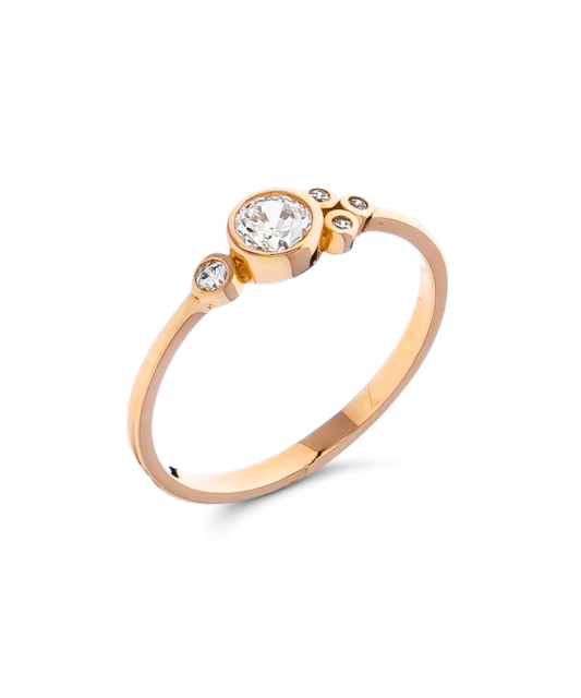 Золотое кольцо с цирконами